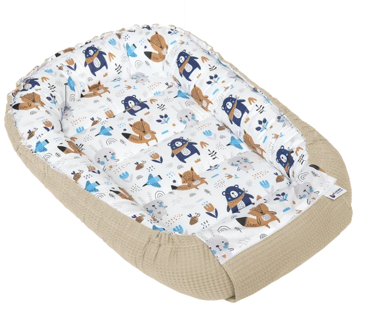 Medi Partners, Boho Animals, gniazdo niemowlęce, kokon, wafel, beżowy