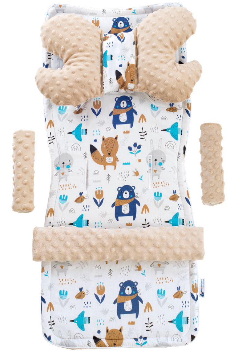 Medi Partners, Boho Animals, wkładka do wózka, zestaw, 4 elementy