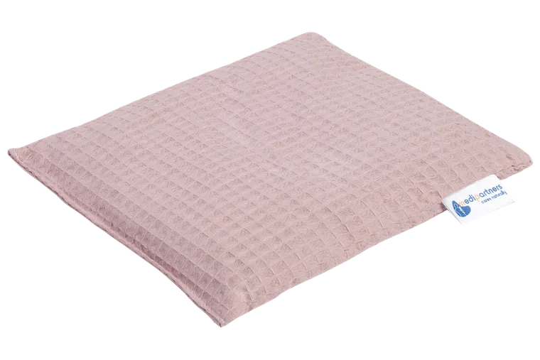 Medi Partners, duży termofor z pestkami wiśni, wafel, jasnoróżowy