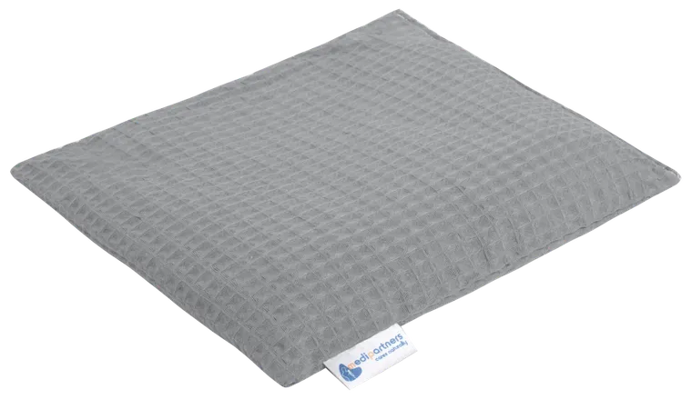 Medi Partners, duży termofor z pestkami wiśni, wafel, szary