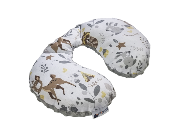 Medi Partners, Jelonki, poduszka podróżna, rogal, szara