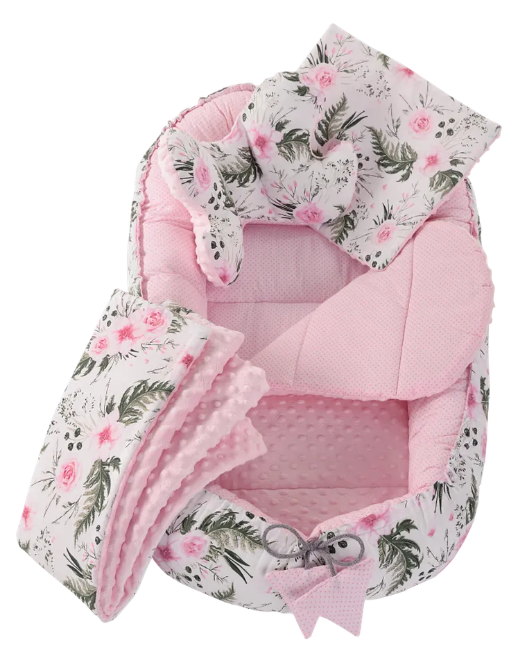 Medi Partners, Kwiaty, gniazdo niemowlęce, kokon w zestawie, róż