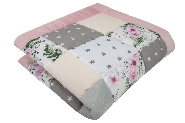 Medi Partners, Kwiaty, mata do zabaw, kocyk, 100-100 cm