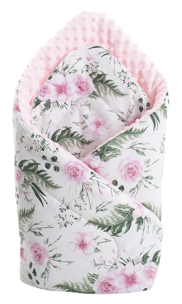 Medi Partners, Kwiaty, rożek niemowlęcy, minky, róż