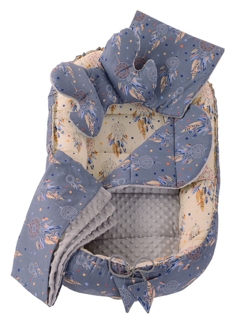 Medi Partners, Łapacze Snów, gniazdo niemowlęce, kokon w zestawie, granatowy