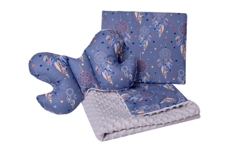 Medi Partners, Łapacze Snów, zestaw pościeli do wózka, szary