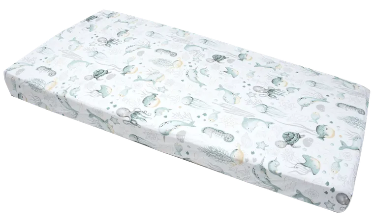 Medi Partners, Ocean, prześcieradło z gumką, 60-120 cm