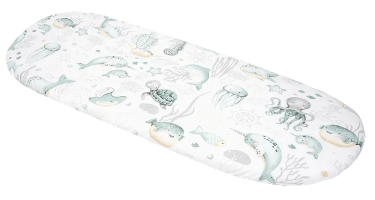 Medi Partners, Ocean, prześcieradło z gumką do wózka, bawełniane