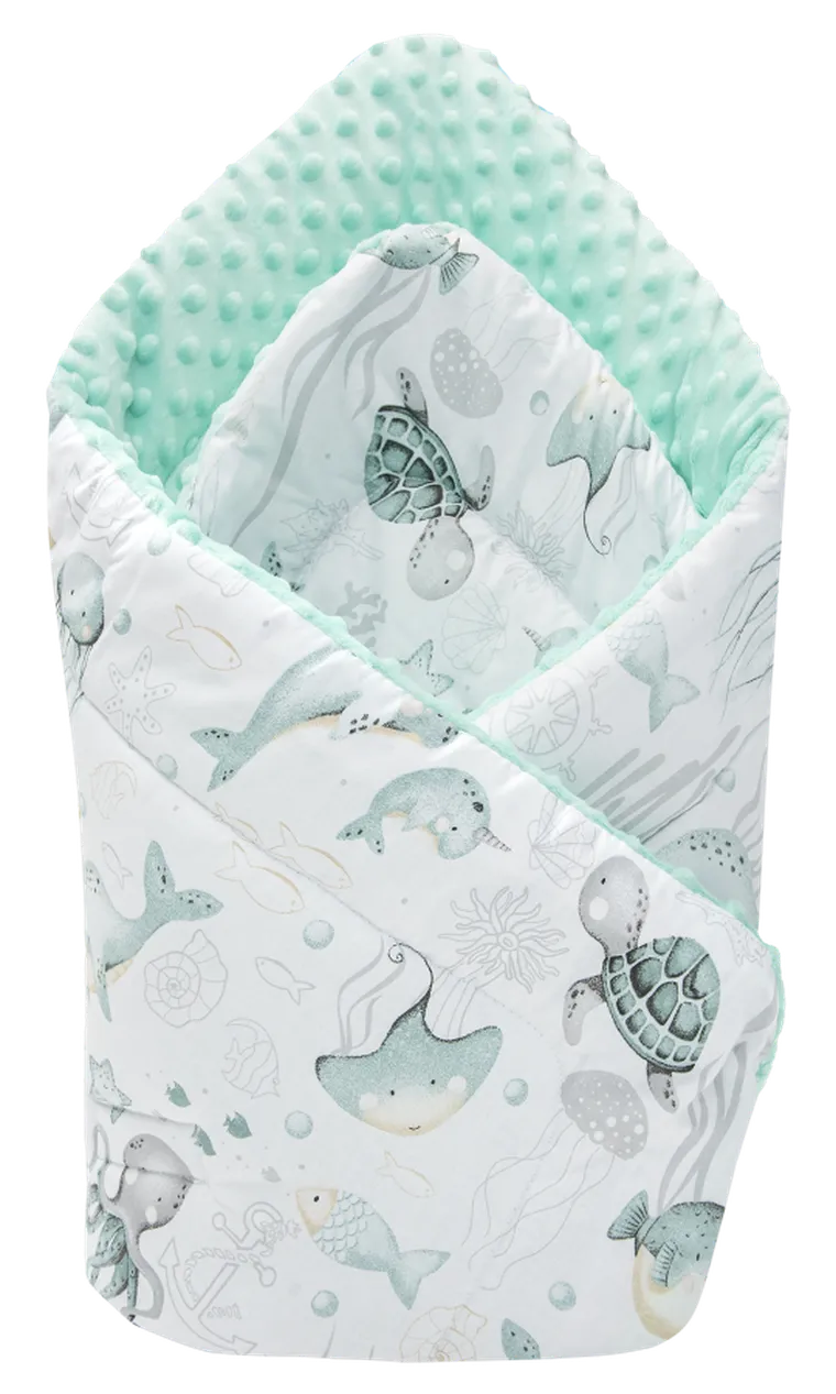 Medi Partners, Ocean, rożek, becik, minky, 75-75 cm