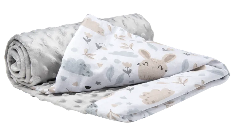 Medi Partners, Polana, kocyk minky, szary, 75-100 cm