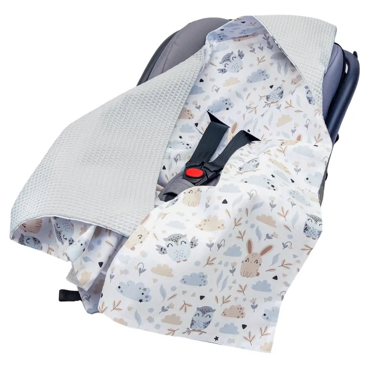 Medi Partners, Polana, otulacz do nosidełka, kocyk z kapturkiem, wafel, 85-85 cm