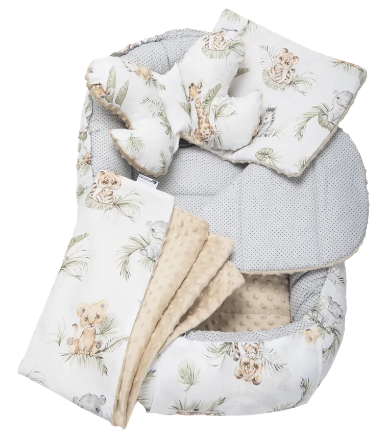 Medi Partners, Safari, gniazdo niemowlęce, kokon w zestawie, beżowy