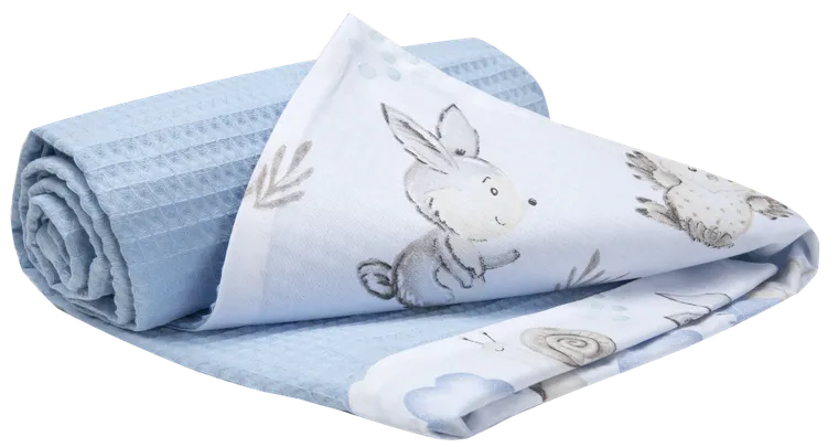 Medi Partners, Sarny, Jeż, kocyk, wafel, błękitny, 75-100 cm