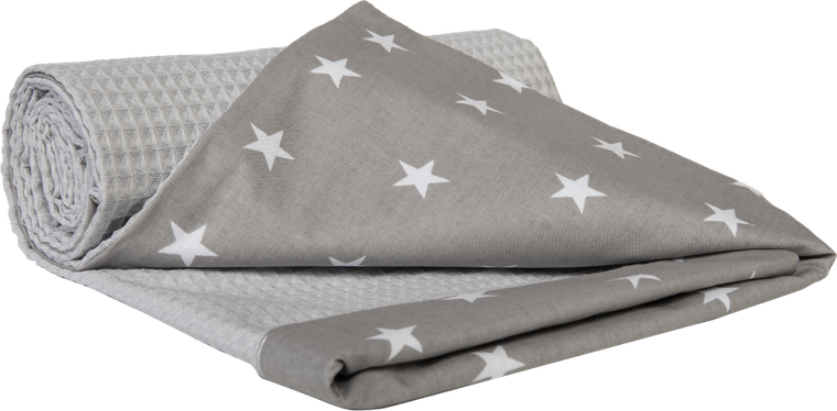 Medi Partners, Stars, kocyk, wafel, szary, 75-100 cm