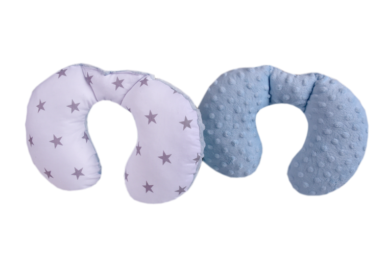 Medi Partners, Stars, poduszka podróżna, rogal, biała, niebieska