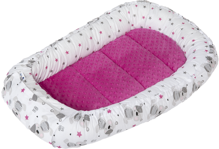 Medi Partners, Teddy, gniazdo niemowlęce, kokon solo, ciemny róż