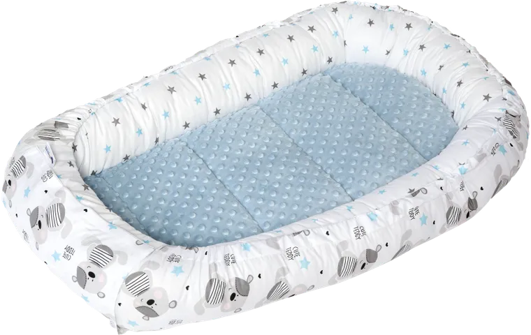 Medi Partners, Teddy, gniazdo niemowlęce, kokon solo, niebieski
