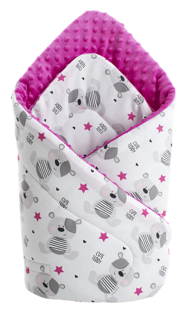 Medi Partners, Teddy, rożek niemowlęcy minky, róż