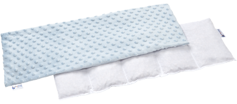 Medi Partners, termofor 5-komorowy z pestkami wiśni, minky, błękitny, 20-60 cm