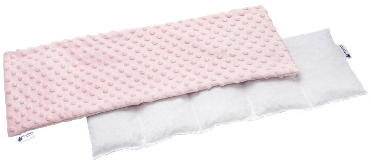 Medi Partners, termofor 5-komorowy z pestkami wiśni, minky, pudrowy róż, 20-60 cm