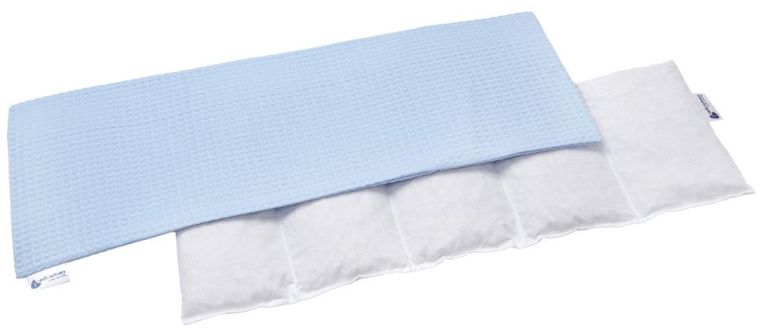 Medi Partners, termofor 5-komorowy z pestkami wiśni, wafel, błękitny