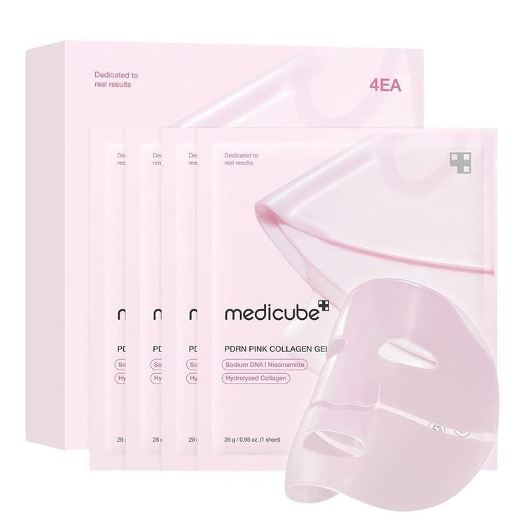 Medicube, PDRN Pink Collagen Gel Mask, kolagenowa maska do twarzy, 4-28g