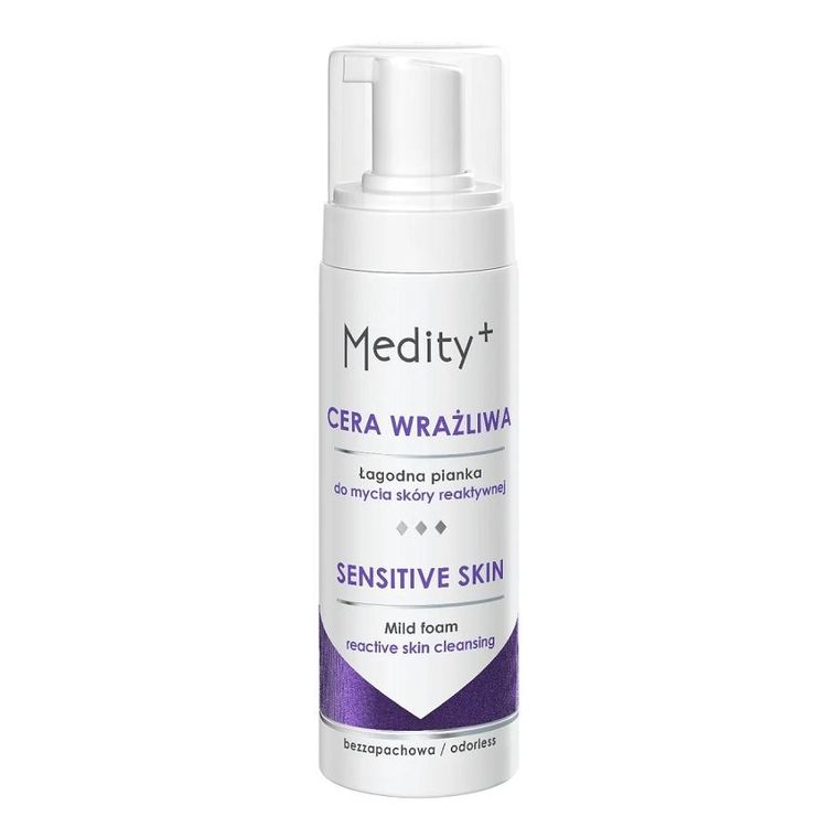 Medity+, Cera Wrażliwa, łagodna pianka do mycia twarzy, 150 ml