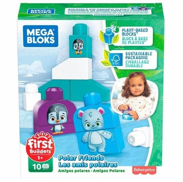 MEGA Bloks, Ekoprzyjaciele Polarne zwierzątka, ekoklocki, zestaw dla malucha