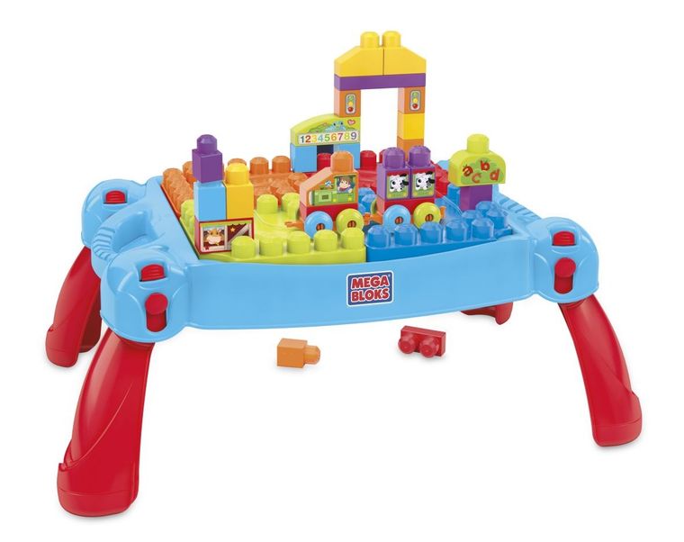 MEGA Bloks, First Builders, Stolik z klockami, 30 elementów
