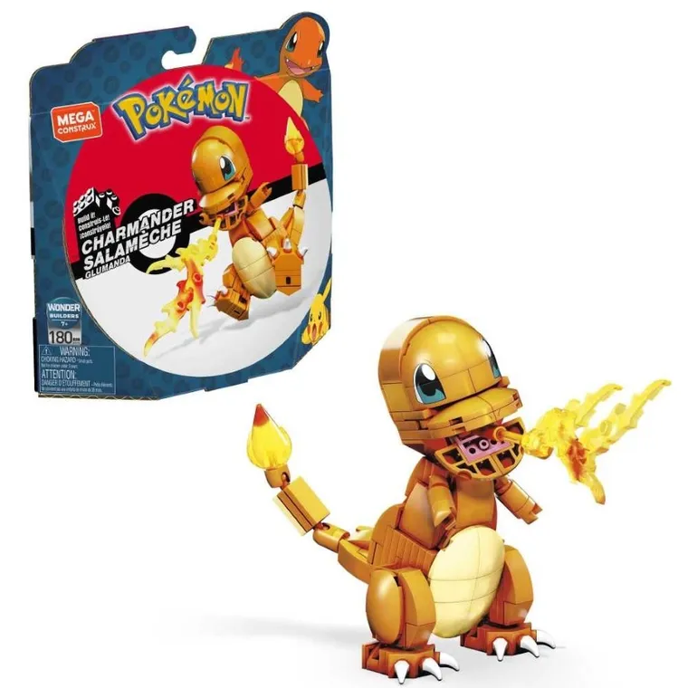 MEGA Construx, Pokemon, Charmander do zbudowania, klocki, 180 elementów
