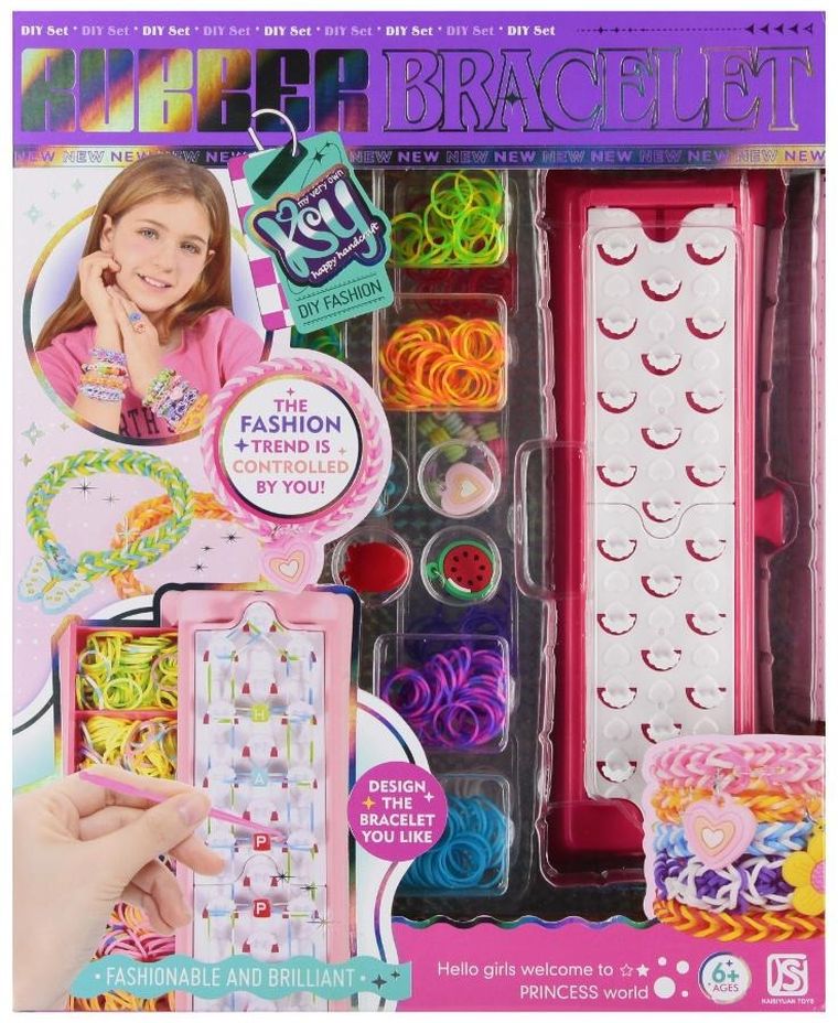 Mega Creative, bransoletki z gumek, zestaw kreatywny