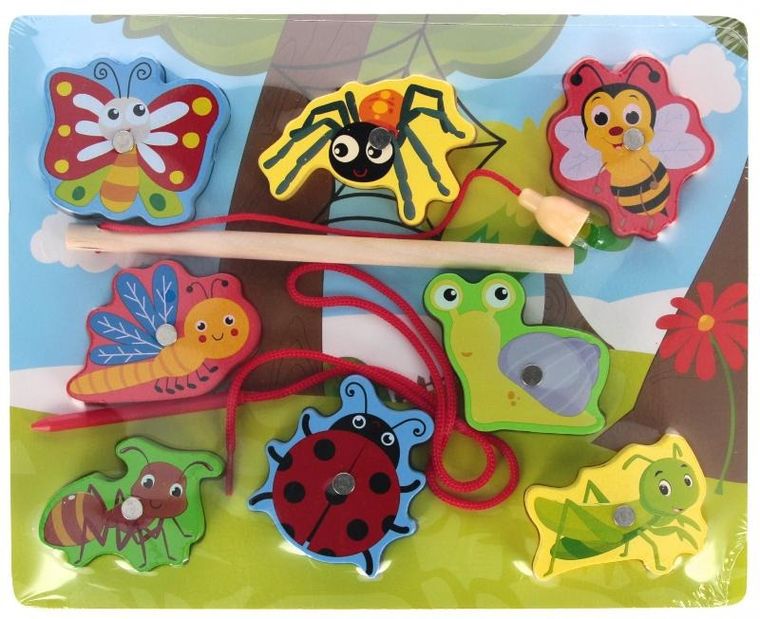 Mega Creative, drewniana układanka magnetyczna, owady