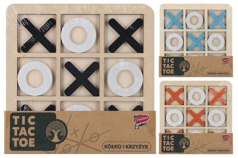 Mega Creative, Kółko i Krzyżyk, drewniana łamigłówka