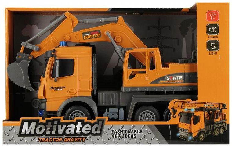 Mega Creative, koparka, interaktywny pojazd budowlany