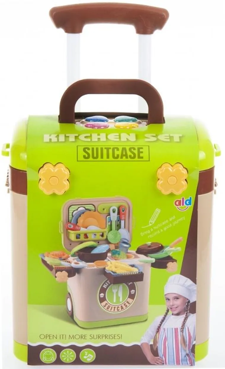 Mega Creative, kuchnia, wózek, akcesoria, zabawka z dźwiękiem i światłem