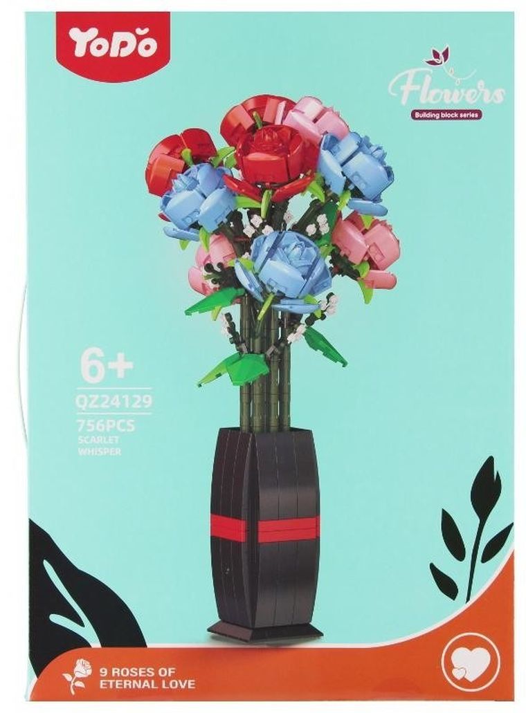 Mega Creative, Kwiaty, klocki konstrukcyjne, 756 elementów