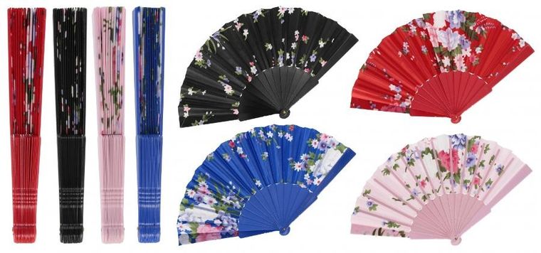 Mega Creative, Kwiaty, wachlarz, 23 cm, 1 szt.