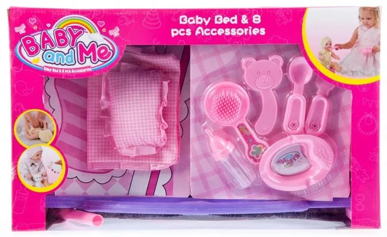 Mega Creative, łóżko dla lalek, akcesoria