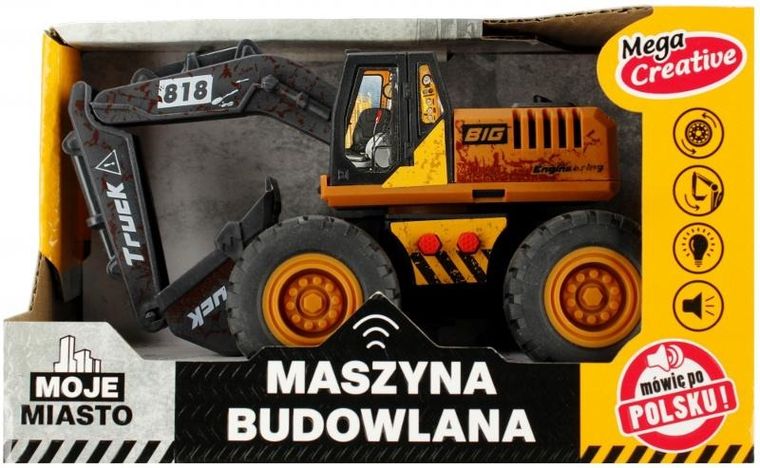 Mega Creative, Moje Miasto, maszyna budowlana, koparka, 1:36