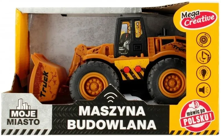 Mega Creative, Moje Miasto, maszyna budowlana, spychacz, 1:36