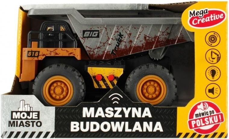 Mega Creative, Moje Miasto, maszyna budowlana, wywrotka, 1:36