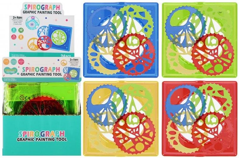 Mega Creative, szablon kreślarski, spirograf, 1 szt.