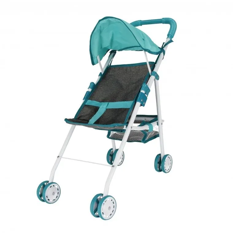 Mega Creative, wózek spacerowy dla lalek, metalowy, szary