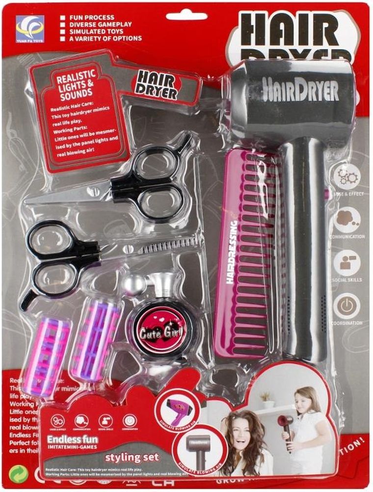 Mega Creative, zestaw akcesoriów fryzjerskich