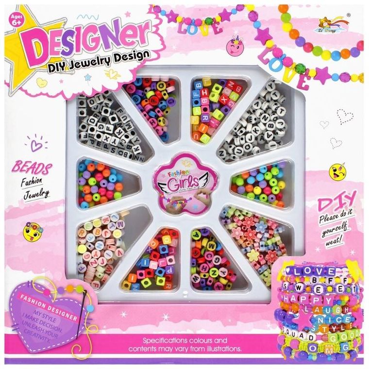 Mega Creative, zestaw koralików do nawlekania