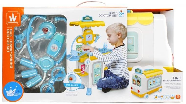 Mega Creative, zestaw lekarski, 2w1, auto