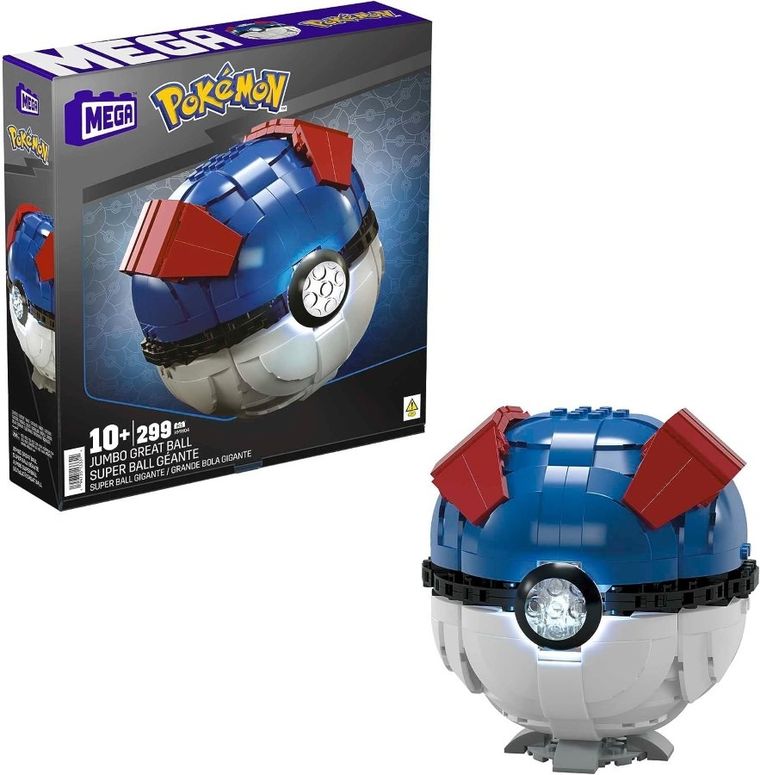 MEGA Pokemon, Duży GreatBall, klocki, 300 elementów