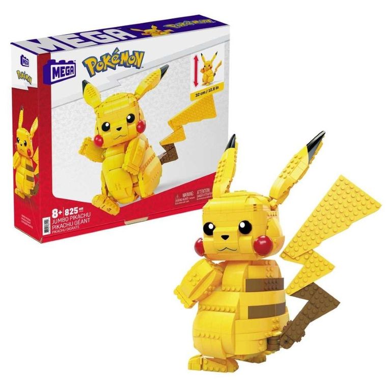 MEGA Pokemon, Duży Pikachu, klocki, 825 elementów