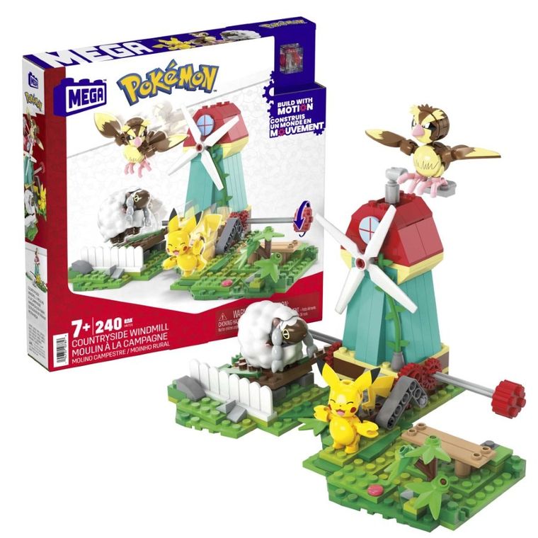MEGA Pokemon, Wiejski wiatrak, zestaw klocków, 240 elementów