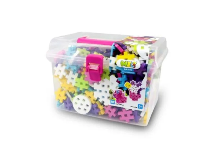 Meli, Basic Constructor Pink Travel Box, klocki, 500 elementów